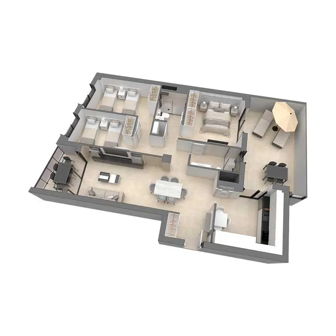 Edificio Panorama 20 Типология B3 P1