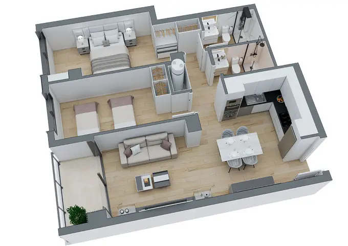 Edificio Norte 18 Типология B2