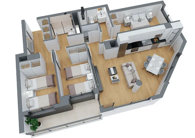 Edificio Norte 23 Типология C2.1