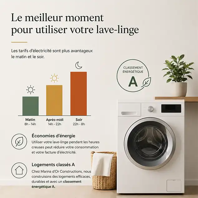 À quelle heure faut-il lancer la machine à laver aujourd'hui ? 1 El mejor moemnto para poner la lavadora